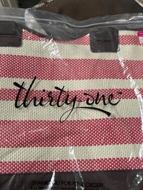 Thirty One Straw Tote Bag